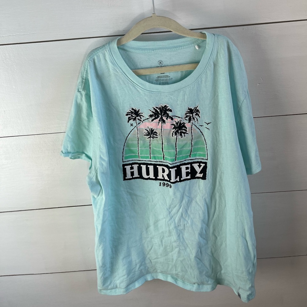 Hurley Light Mint Logo Tee